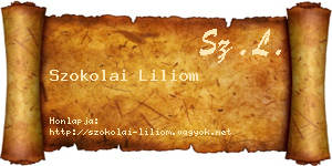 Szokolai Liliom névjegykártya